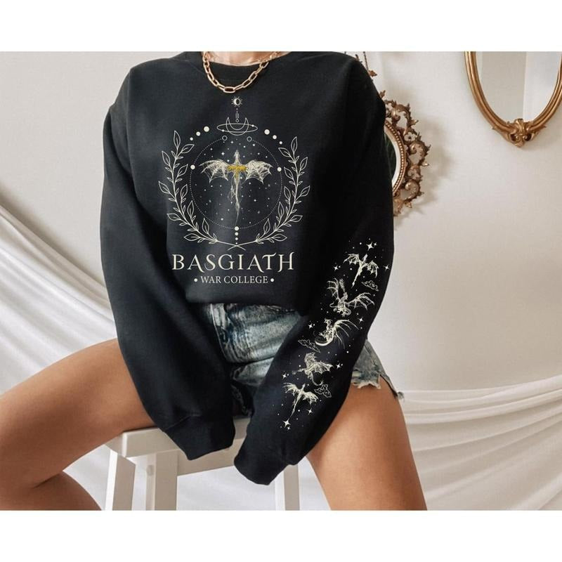 Fourth Wing Sweatshirt, violet sorrengail, xaden riorson, iron flame, the empyrean series, fourth wing book, Basgiath War...