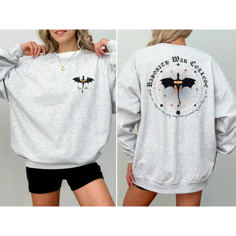 Fourth Wing sweatshirt, Basgiath War College sweatshirt, Dragon Rider, Violet Sorrengail, Xaden Riorson, Riders Quadrant,...