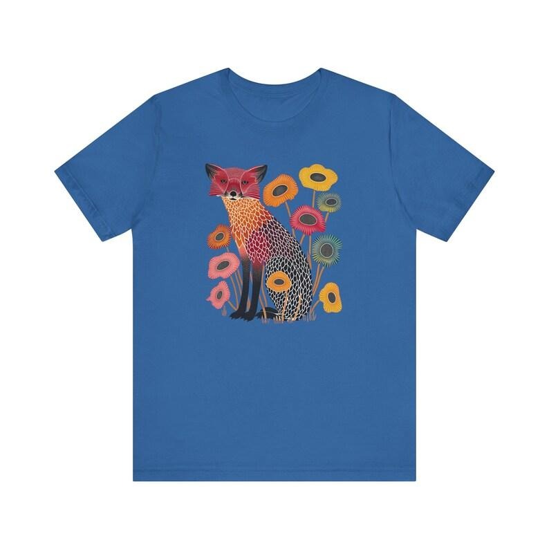 Fox And Flowers T Shirt Hoodie Sweater- Aesthetic Fox Shirt- Unique Fox Shirt- Fox Graphic Tee- Oversized Aesthetic Tee-...