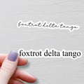 Foxtrot Delta Tango Sticker, Vinyl Stickers, FDT Sticker, Anti Trump Sticker, Subtle F Trump Sticker, Liberal Water...