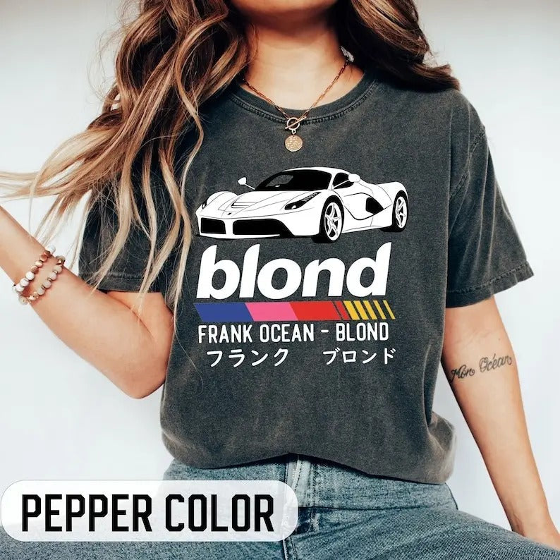 Frank 0cean BLOND WHITE FERRAR, Blonded Tee Hoodie, Sweatshirt | RetroVerseTees.com