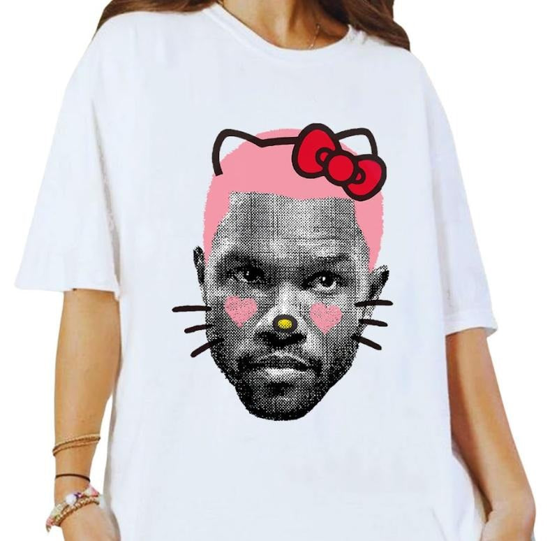 Frank Kitty (PINK) Cute Graphic Tee Shirt Heart Tee Hoodie, Sweatshirt | RetroVerseTees.com