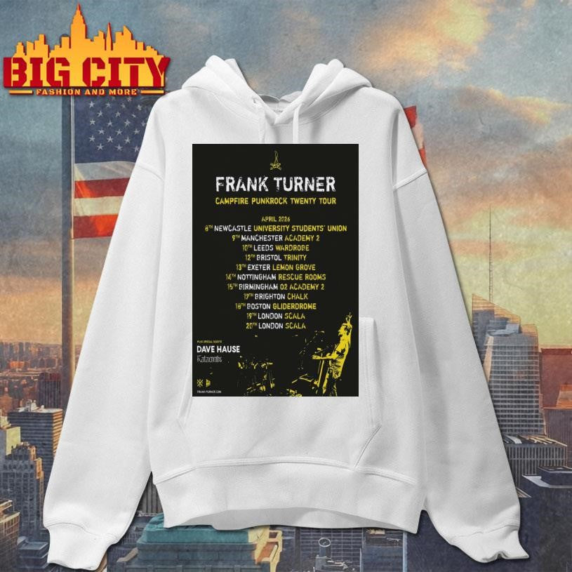 Frank Turner Campfire Punkrock Tour 2026 Poster Shirt