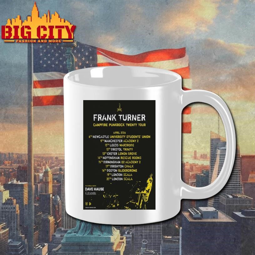 Frank Turner Campfire Punkrock Tour 2026 Poster Shirt