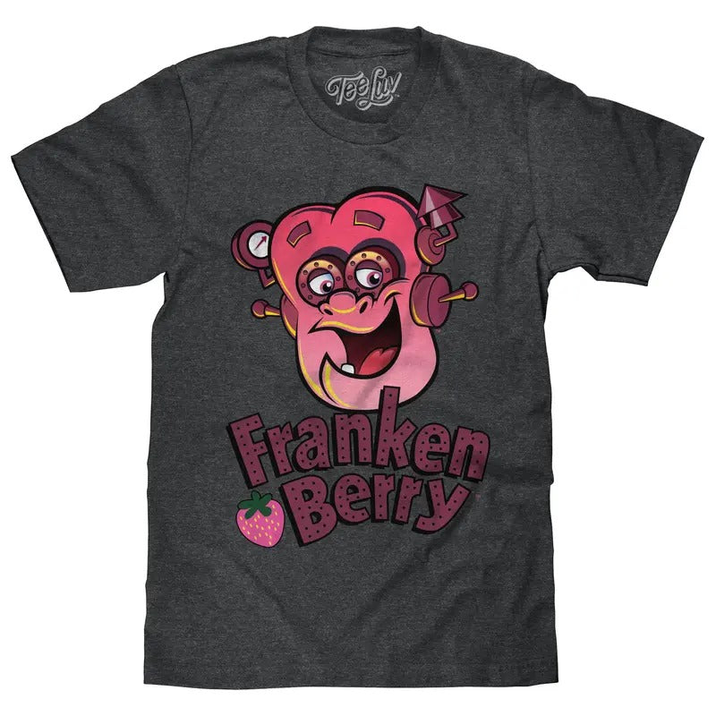 Franken Berry T-Shirt - Charcoal Gray Hoodie, Sweatshirt | RetroVerseTees.com