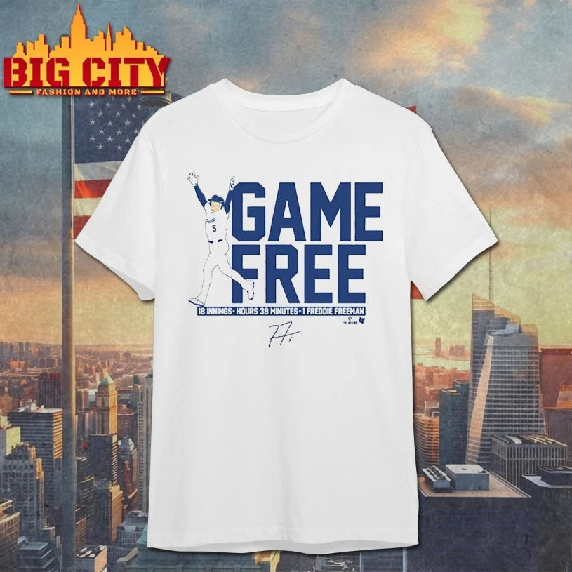 Freddie Freeman game free Signature shirt