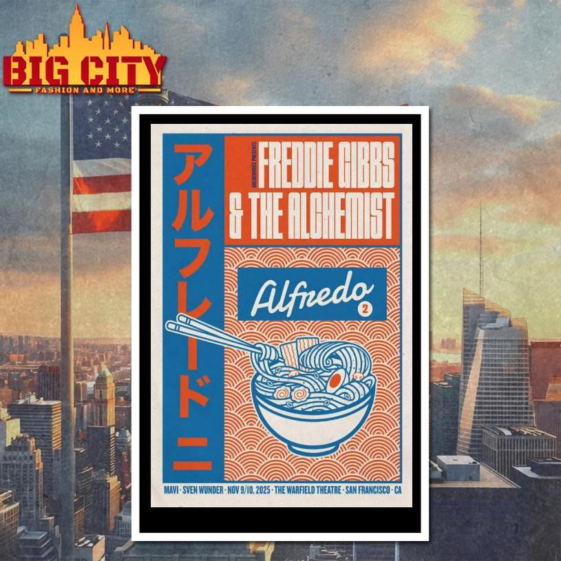 Freddie Gibbs And The Alghemist At The Warfield Theatre On Nov 9-10 2025 Poster shirt