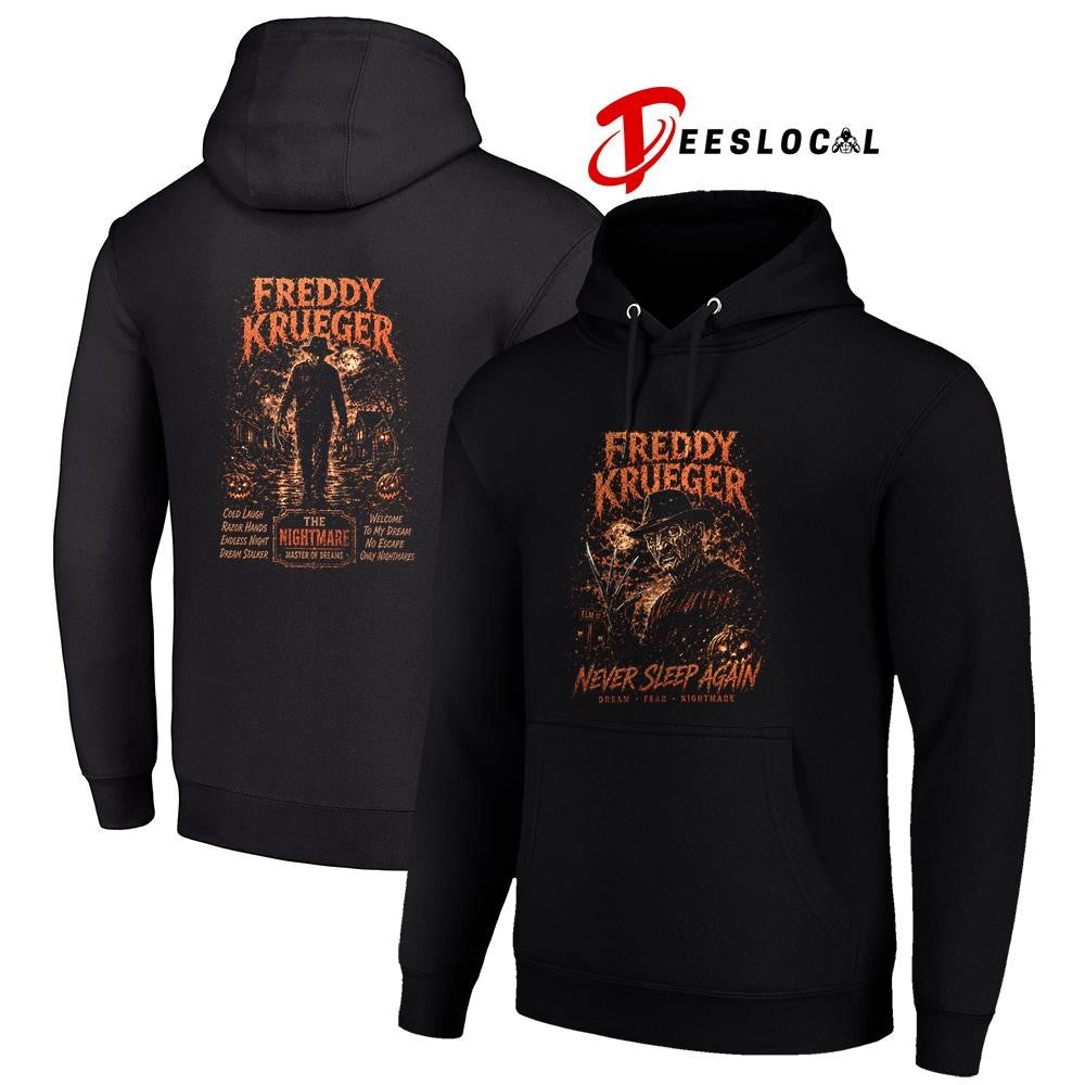 Freddy Krueger never sleep again dream fear nightmare graphic shirt