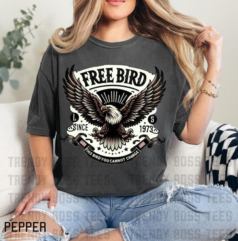 Free Bird Oversized Vintage T-shirt Hoodie, Sweatshirt | RetroVerseTees.com