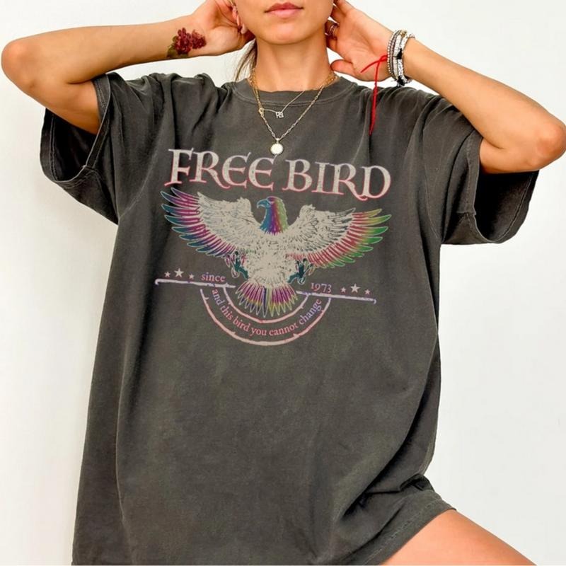 Free Bird Shirt Sweatshirt Hoodie, Old School Band Shirt, Retro Music Tee, Rock Band Gift Shirt | RetroVerseTees.com