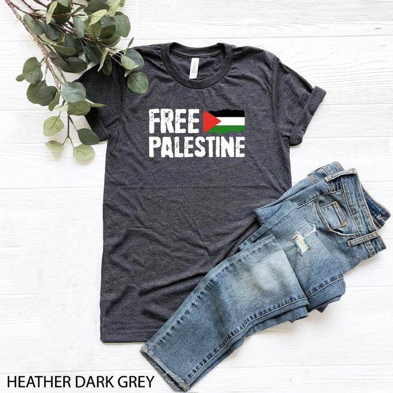 Free Palestine - Shirt, Palestine Flag Crewneck, Palestine Shirt, Stand With Palestine Shirt, Unisex T-Shirt, Gifts For...
