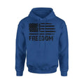 Freedom American Flag Patriotic Hoodie Sweatshirt Cotton Fabric T-Shirts | RetroVerseTees.com