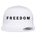 Freedom Charlie Kirk Patriotic Faith Political Awareness USA Christian Faith Flat Bill Trucker Hat White Mesh Snapback...