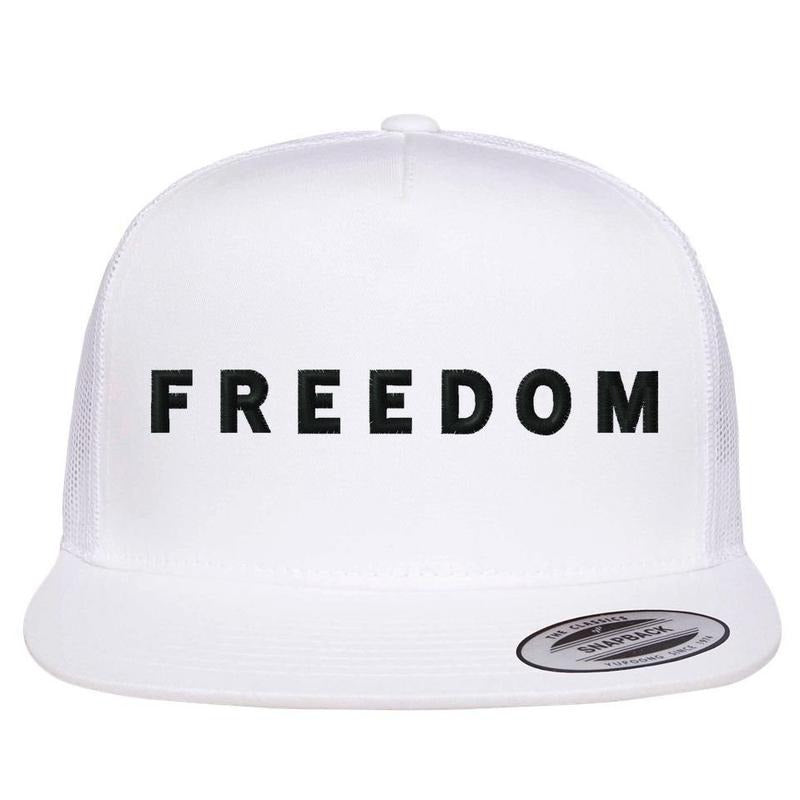 Freedom Charlie Kirk Patriotic Faith USA Christian Embroidery Embroidered Flat Bill Trucker Hat T-Shirts, Hoodie, Sweatshirt