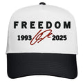 Freedom Charlie Kirk Red Signature 1993-2025 Faith USA Christian Embroidery Five-Panel Snapback Cap for Everyday Wear &...