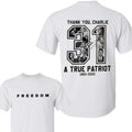 Freedom Charlie Kirk Shirt | True Patriot Graphic Tee, Rest In Peace Charlie Kirk, Thank you Charlie Tee Hoodie, Sweatshirt