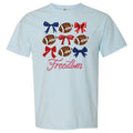 Freedom Footballs & Bows Comfort Colors T-Shirt Hoodie, Sweatshirt | RetroVerseTees.com