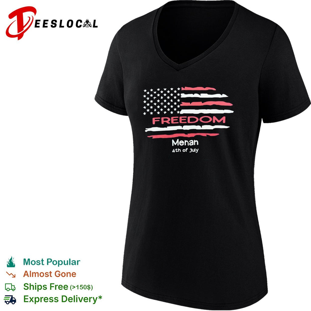 Freedom Menan 4th of July United States Flag Themed Patriotic Independence Day shirt