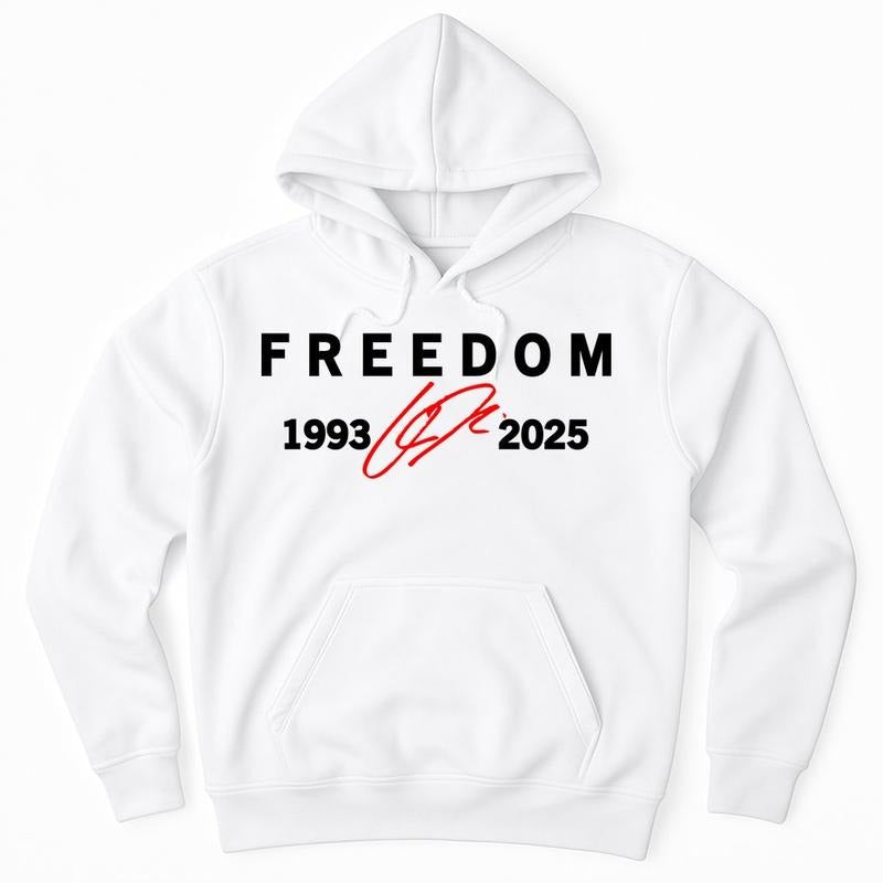 Freedom Red Signature 1993-2025 Charlie Kirk Tribute Faith Christian Truth Rest In Peace RIP Premium Pullover Fleece...