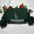 Freedom Statue of Liberty embroidered sweatshirt T-Shirts, Hoodie | RetroVerseTees.com