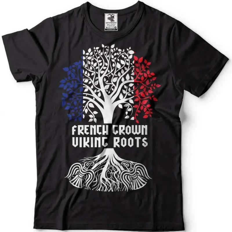 French Grown Viking Roots T-Shirt France Viking Patriotic T-Shirt Hoodie, Sweatshirt | RetroVerseTees.com