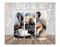 Frenchie with Coffee 20oz Stainless steel tumbler T-Shirts, Hoodie, Sweatshirt | RetroVerseTees.com