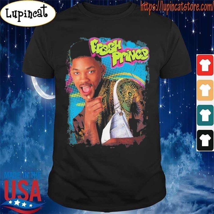 Fresh Prince Will Smith Portrait Tee Colorful Retro 90s Vibe Shirt Hoodie, Sweatshirt | RetroVerseTees.com