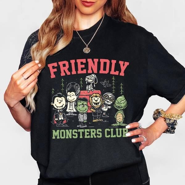 Friendly Monsters Club Universal Monsters Shirt   Halloween Shirt Halloween Movie Shirt Hoodie, Sweatshirt