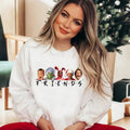 Friends Christmas Movie Characters Sweatshirt, Friends Christmas Tee Shirt, Holiday Christmas Crewneck Sweatshirt,...