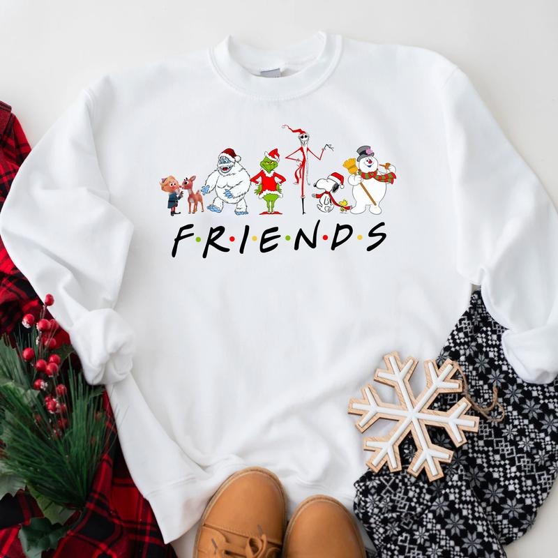 Friends Christmas Sweatshirt T-Shirts, Hoodie | RetroVerseTees.com