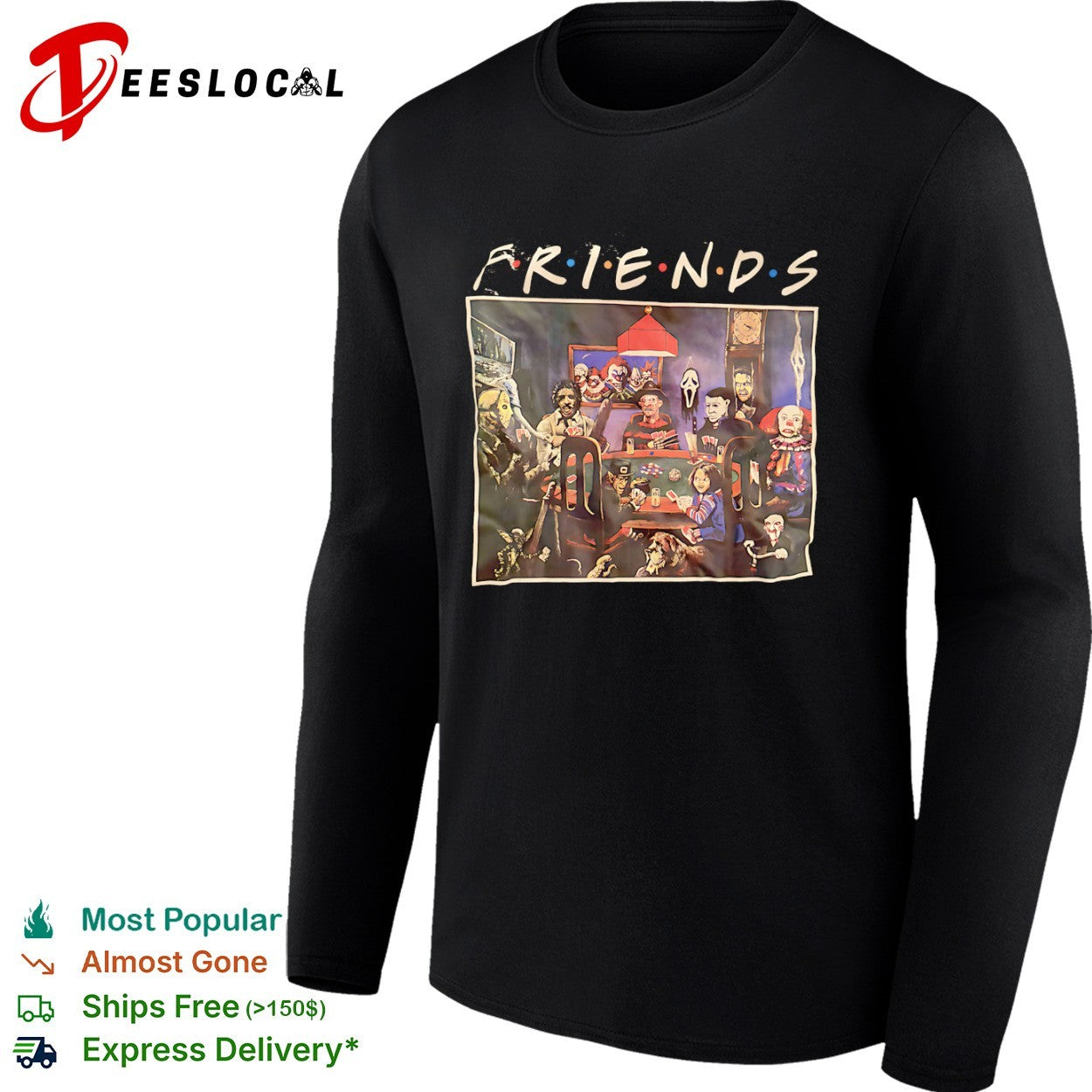Friends Horror Movie Characters Poker Night shirt