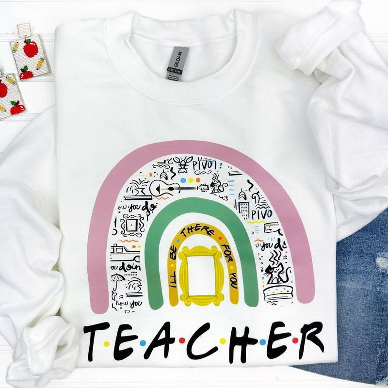Friends Loving Teacher Sweatshirt T-Shirts, Hoodie | RetroVerseTees.com