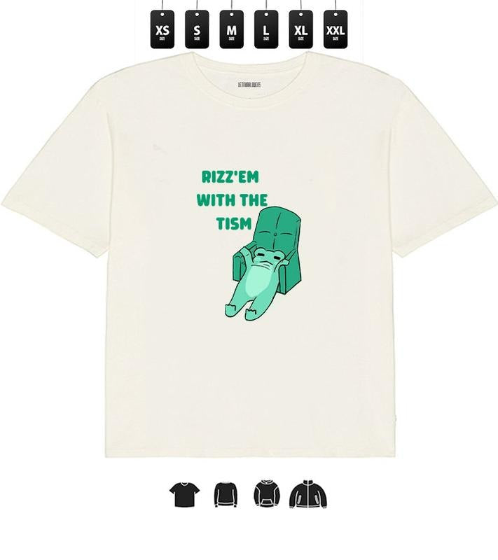 Frog Rizz Em with The Tism T-Shirt, Unisex T-Shirt, Gifts Hoodie, Sweatshirt | RetroVerseTees.com