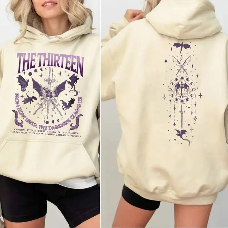 From Now Until The Darkness Claims Us, Throne Of Glass Sjm Merch, We Are The Thirteen, Unisex Sweater Pullover Tee...