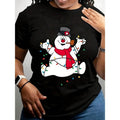 Frosty TNF Snowman Christmas Graphic T-Shirt