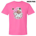 Full Sequin Blushing Santa Patch Comfort Colors T-Shirt Hoodie, Sweatshirt | RetroVerseTees.com