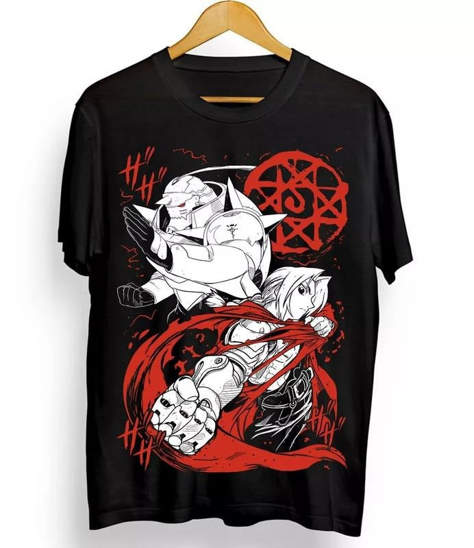Fullmetal Alchemist T-Shirt Brotherhood Alphonse Elric Black Shirt Tee Hoodie, Sweatshirt | RetroVerseTees.com