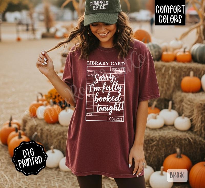 Fully Booked Tonight Comfort Colors, Trendy Women's Book Reading Tshirt Hoodie, Sweatshirt | RetroVerseTees.com