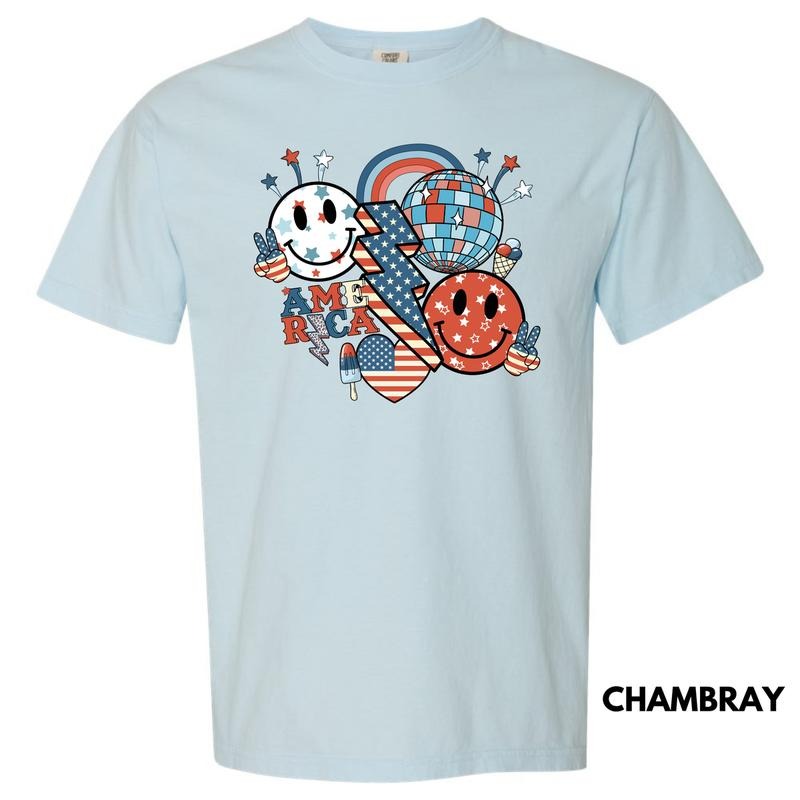 Fun America Collage Comfort Colors T-Shirt 'NLB' Hoodie, Sweatshirt | RetroVerseTees.com