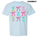 Fun Bunny Bow Collage Comfort Colors T-Shirt 'NLB' Hoodie, Sweatshirt | RetroVerseTees.com