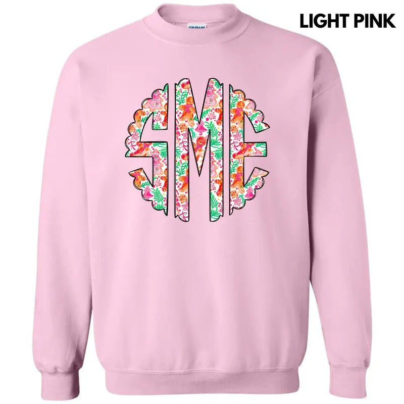 Fun Gingerbread Christmas Monogram Sweatshirt 'NLB' T-Shirts, Hoodie | RetroVerseTees.com