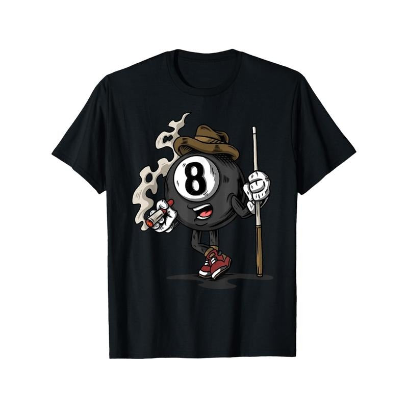 Funny 8 Ball Billiard Pool Player Eight Ball Billiards T-Shirt Made in USA Hoodie, Sweatshirt | RetroVerseTees.com