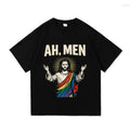 Funny Ah Men Rainbow Jesus LGBTQ Pride T-shirt, Pride Month Tee Hoodie, Sweatshirt | RetroVerseTees.com