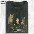 Funny Animal Vintage Graphic Tee, Royal Flush Felines T-Shirt, Cat Shirt, Gifts For Friends, Unisex Meme Cringe Funny...