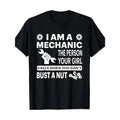 Funny Auto Mechanic Dad Joke Grease Monkey Handyman Men's Cotton Short Sleeve Casual Round Neck Top Comfortable Stylish...