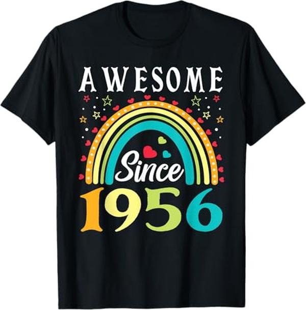 Funny Birthday Shirts, Awesome Since 1956 67th Birthday T-Shirt - Menswear Top Hoodie, Sweatshirt | RetroVerseTees.com
