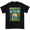 Funny Cat Acid Washed Tee Featuring Minecat Diamond Warrior and Bold Gamer Meme Design Hoodie, Sweatshirt