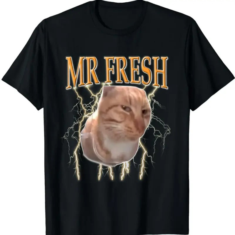 Funny Cat Meme Eye Eating Cat Mr Fresh Cat T-Shirt Hoodie, Sweatshirt | RetroVerseTees.com