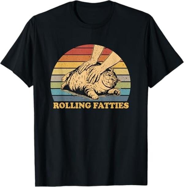 Funny Cat Shirts, Cat Rolling Fatties Funny T-Shirt - Menswear Top Hoodie, Sweatshirt | RetroVerseTees.com