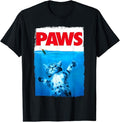 Funny Cat Shirts, Paws Cat and Mouse Top, Cute Funny Cat Lover Parody T-Shirt